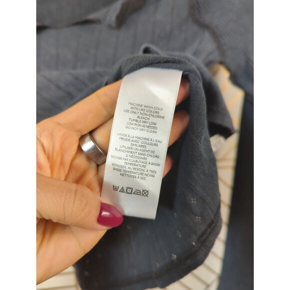 URBAN OUTFITTER'S BDG Women's Viv Spliced Notch Neck Tee Thermal Size Small - Picture 6 of 7